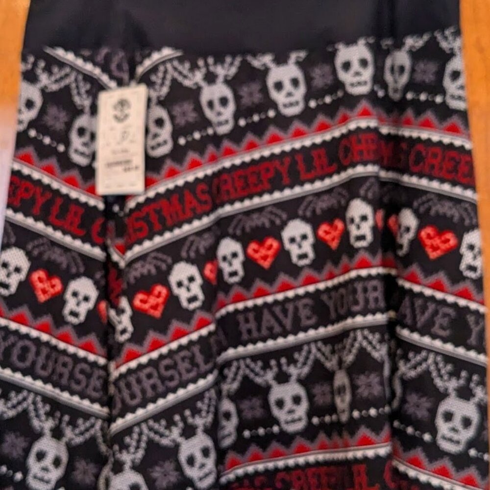 Too Fast "Have Yourself a Creepy Lil Christmas" skirt